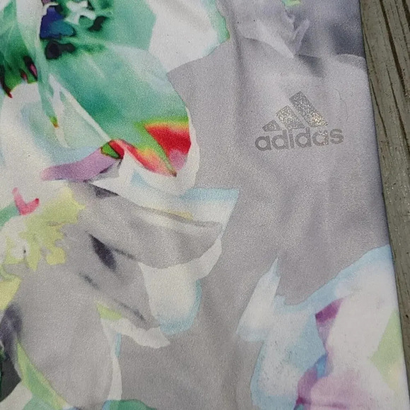 Adidas Big Girl Alpha Printed Capri tights -M - Picture 4 of 4